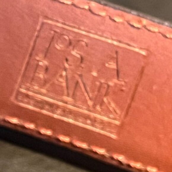 New Jos A Banks Brown Crocodile Embossed Leather Belt - Size 40 - Picture 5 of 7
